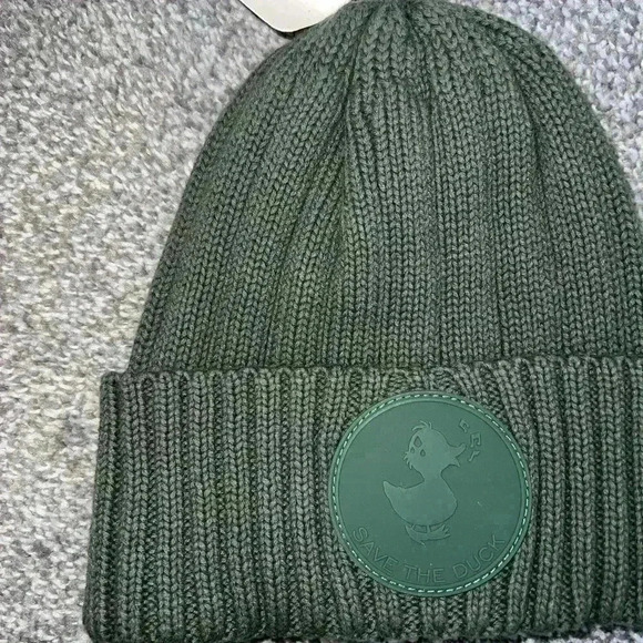 NWT SAVE THE DUCK UNISEX FOREST GREEN DOYLE HAT - Picture 2 of 5